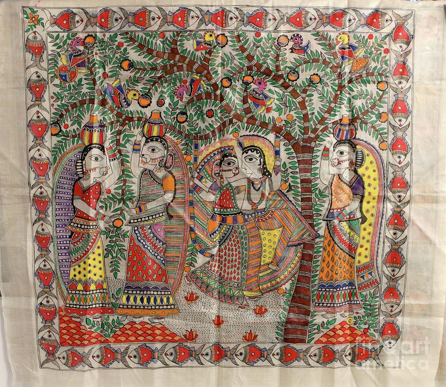 Radha Krishna With Multi Color Painting by Seema Singh - Fine Art America