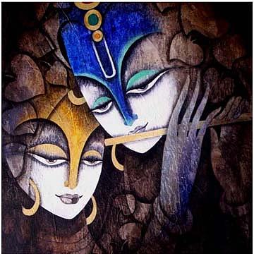 Radhakrishna Painting by Mukesh Mandal - Fine Art America