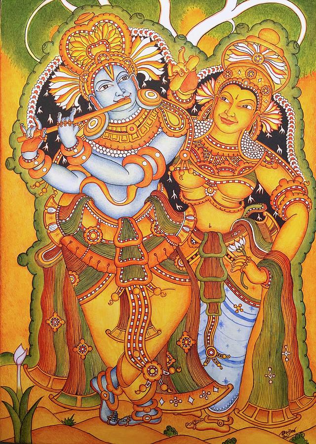 Radhamadhavam Painting by Anil Kariseril - Fine Art America