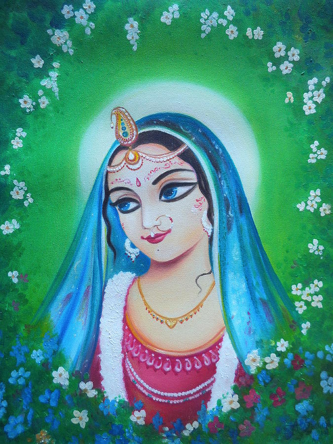 Radharani - The Indian Goddess of Love Painting by Alexandra Bilbija