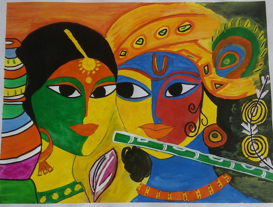 Radhe Krishan Painting by Devendra Pratap Singh - Fine Art America