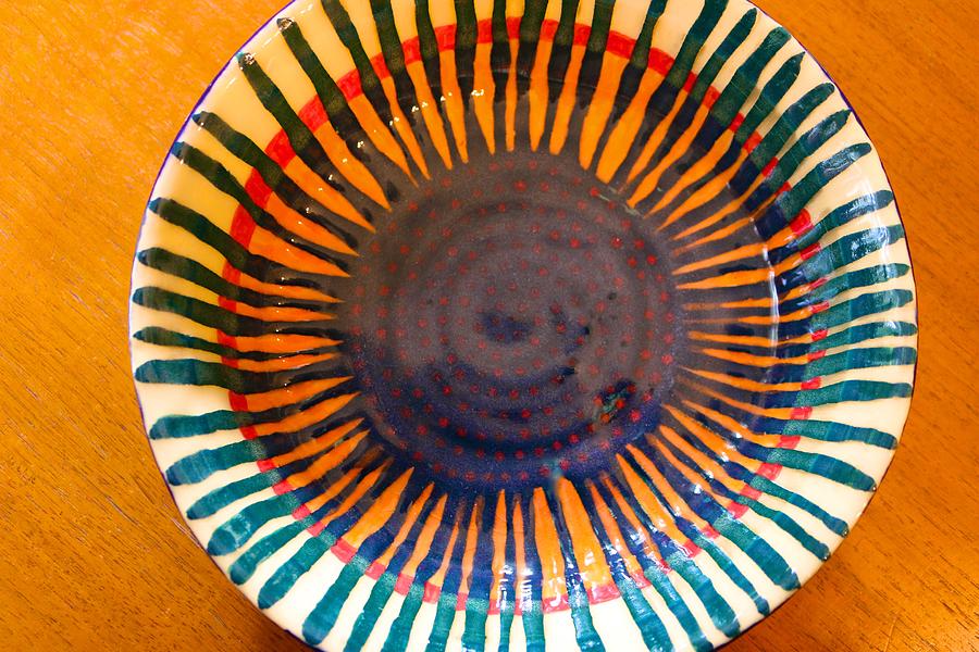 Radial Burst Bowl Ceramic Art by Polly Castor
