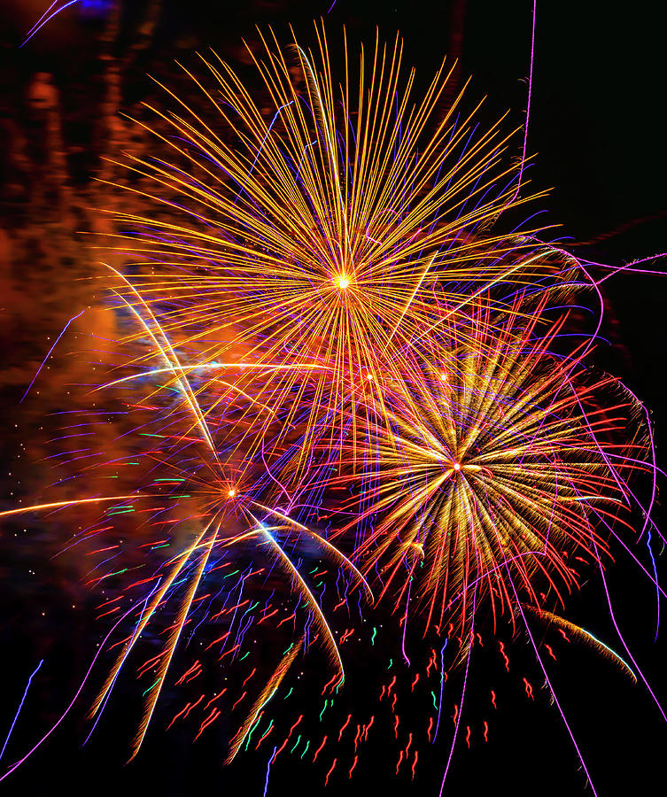 Radiant Colorful Fireworks Photograph by Garry Gay