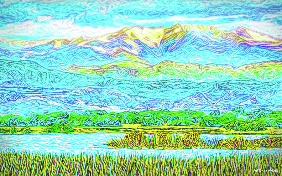 Radiant Mountain Lake - Colorado Front Range Mountains And McIntosh Lake Digital Art by Joel Bruce Wallach