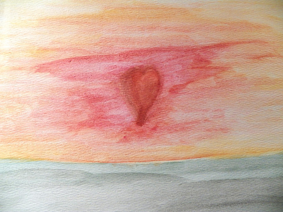 Radiating Heart Painting by Corinne Elizabeth Cowherd