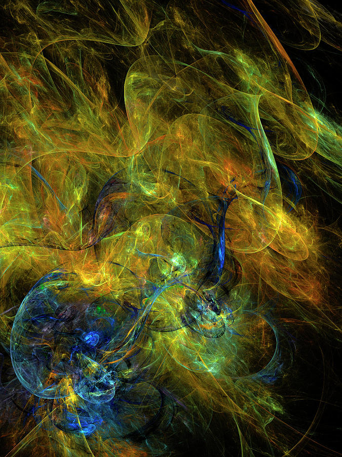 Radiation of Medusa's Galaxy Digital Art by Julia Bagryanskaya