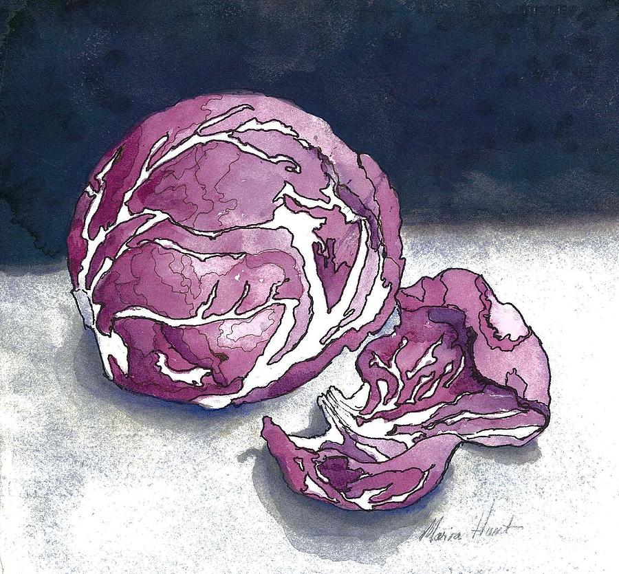 Radicchio After Dark Painting by Maria Hunt