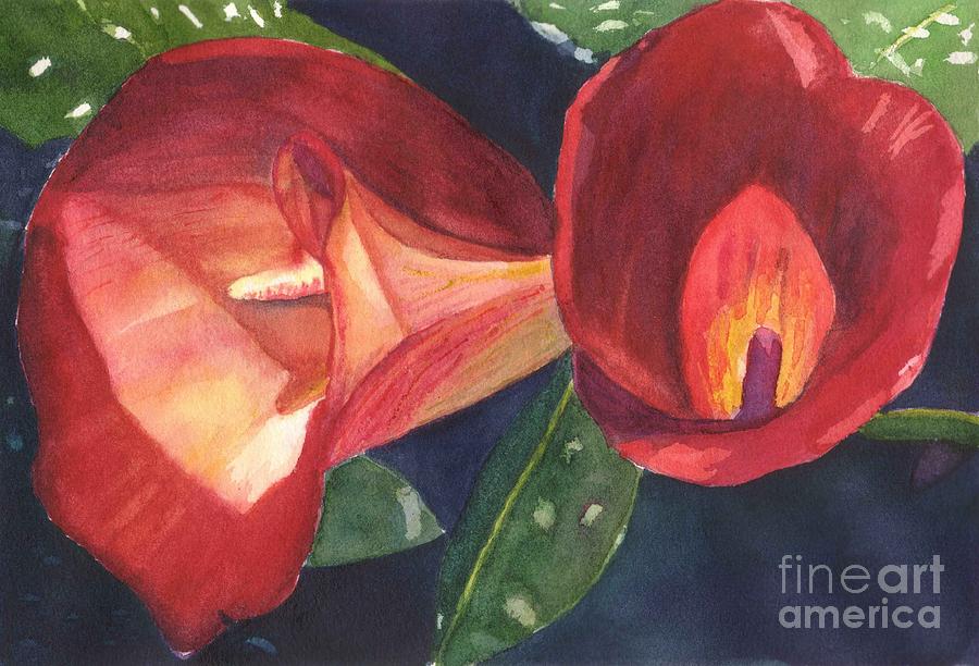 Radient Lilies Painting by Eunice Warfel