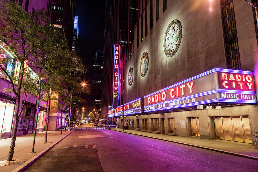 Radio City Music Hall at Night Photograph by John McGraw