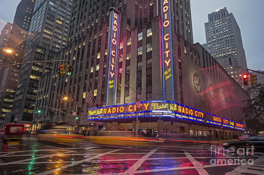 America Photograph - Radio City New York by Juergen Held America Photograph - Radio City New York by Juergen Held