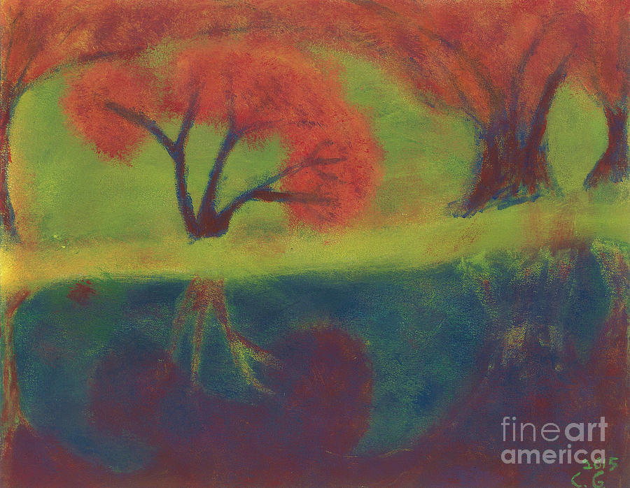 Tree Painting - Radioactive Waters by Caleb Grow