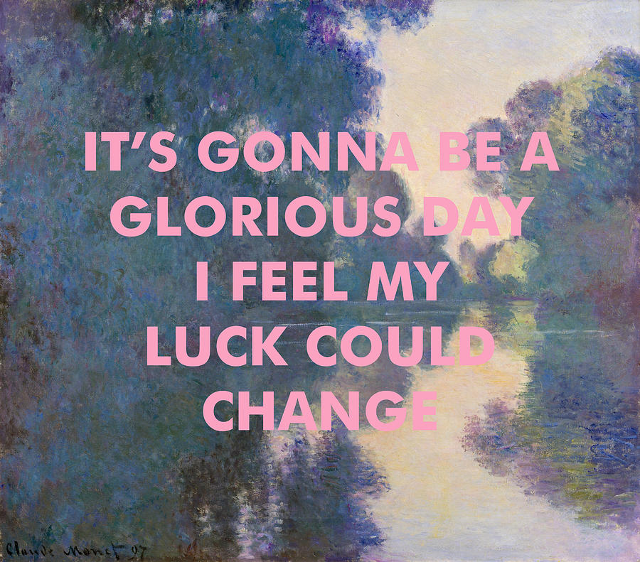 Claude Monet Digital Art - Radiohead Lyrics Art Print by Georgia Clare