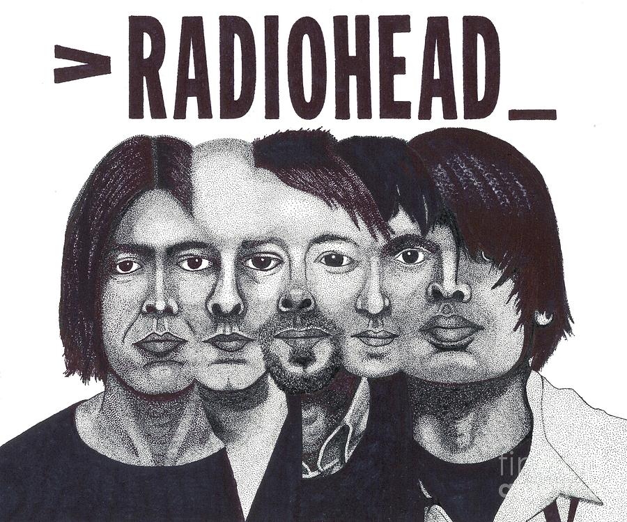 Radiohead Drawing - Radioheads by Mark Richardson