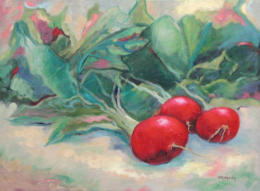Vegetable Painting - Radishes by Ginger Concepcion