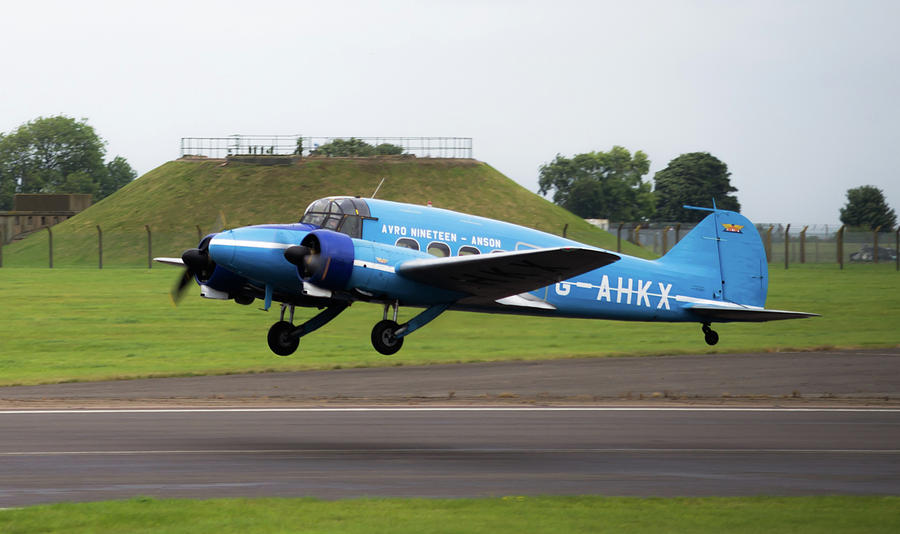 RAF Scampton 2017 - Avro Anson Nineteen During Take Off Photograph by Scott Lyons