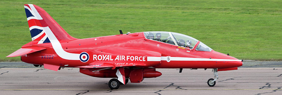 RAF Scampton 2017 - Red Arrows XX322 Sitting On Runway Photograph by Scott Lyons