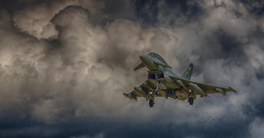 Typhoon Photograph - RAF Typhoon coming in to land by Nigel Jones