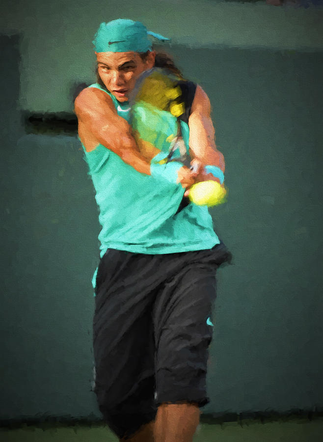 Rafael Nadal Painting by Lou Novick