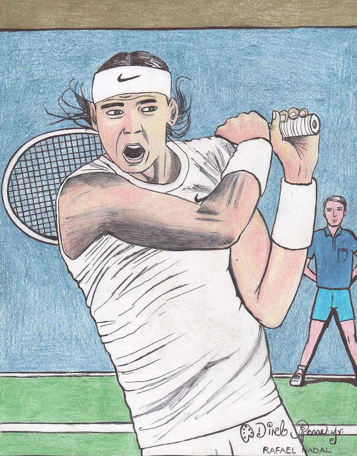 Tennis Drawing - Rafael nadal by Odinel Pierre    junior