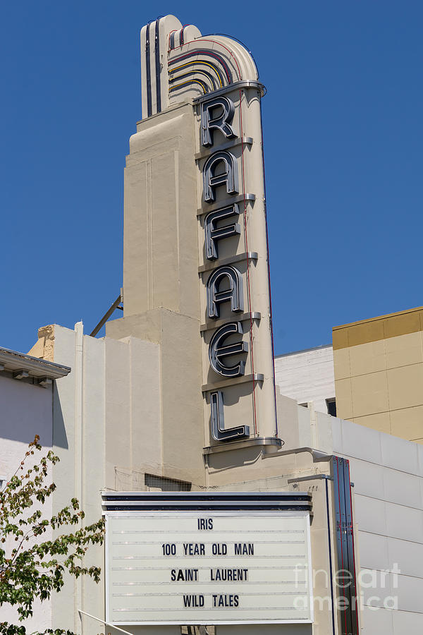 Movie Photograph - Rafael Theater in San Rafael California DSC3403 by Wingsdomain Art and Photography