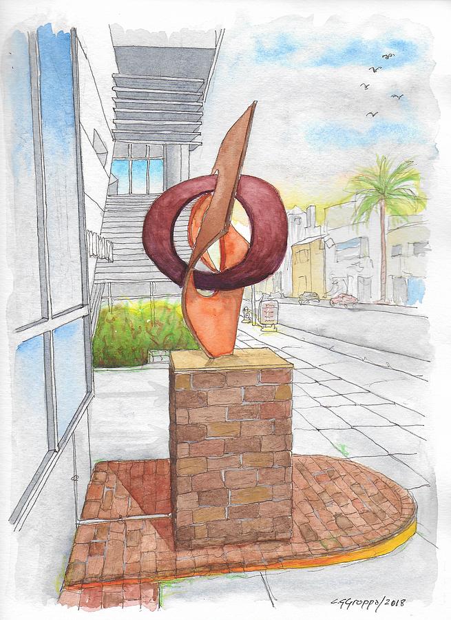 Rafe Affleck sculpture untitle in Beverly Hills, California Painting by Carlos G Groppa