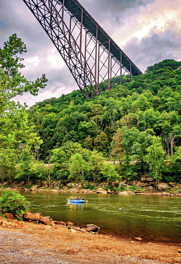 Mountain Photograph - Rafting Beneath The New River Bridge by Steve Harrington
