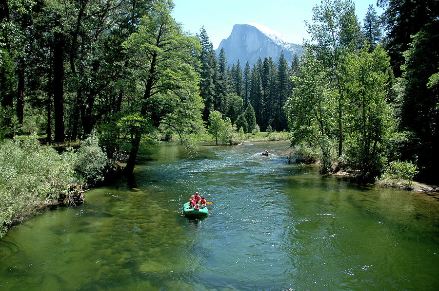 Rafting Race On The Merced River Photograph