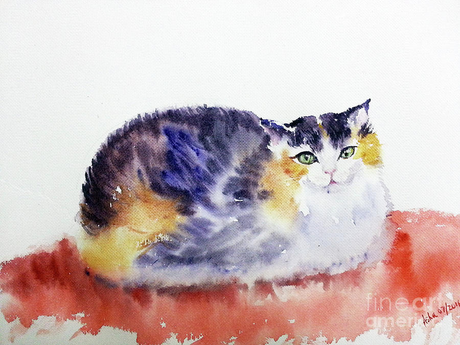 Ragdoll Cat Painting by Asha Sudhaker Shenoy