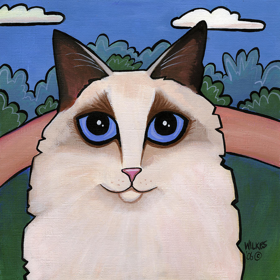 Ragdoll Cat Painting by Leanne Wilkes