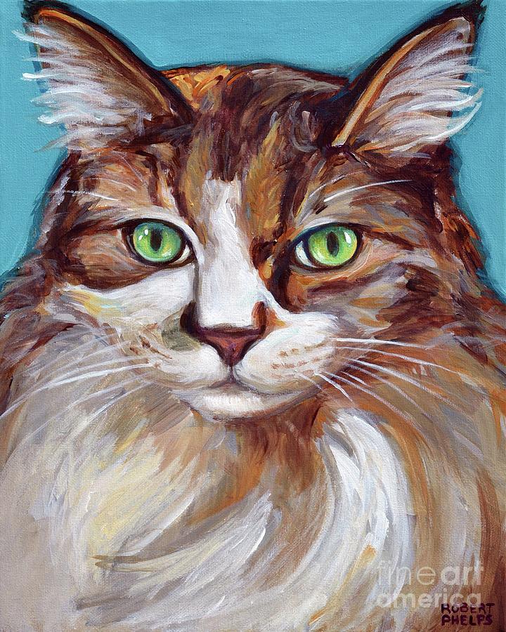 Cat Painting - Ragdoll Cat by Robert Phelps