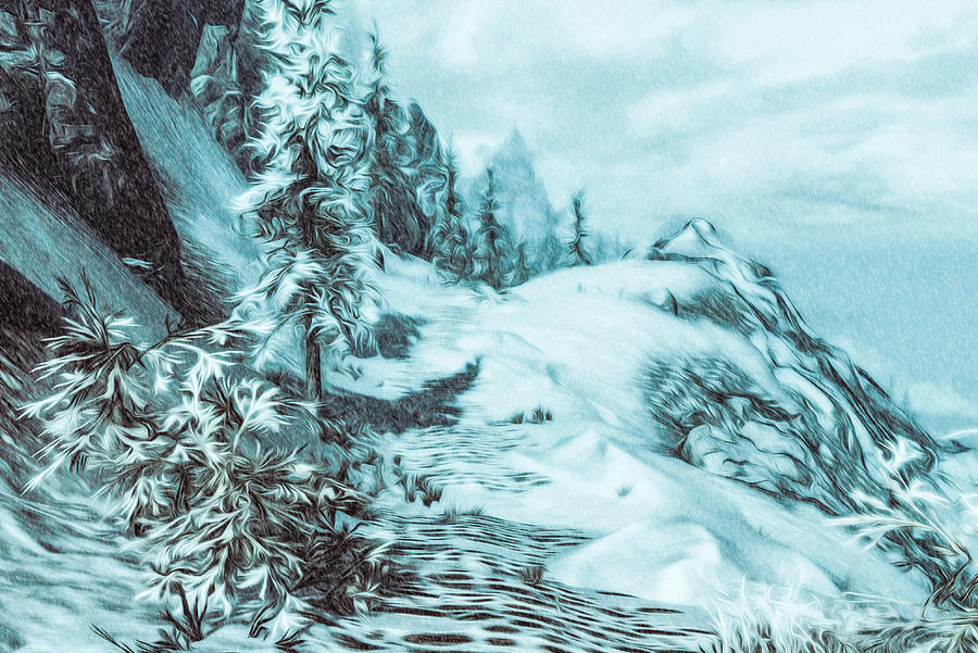 Rage of the Winter Digital Art by AM FineArtPrints