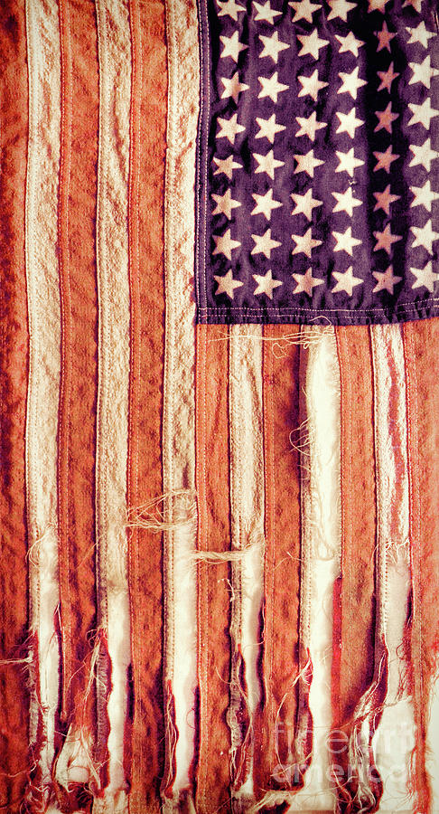 Ragged American Flag Photograph by Jill Battaglia