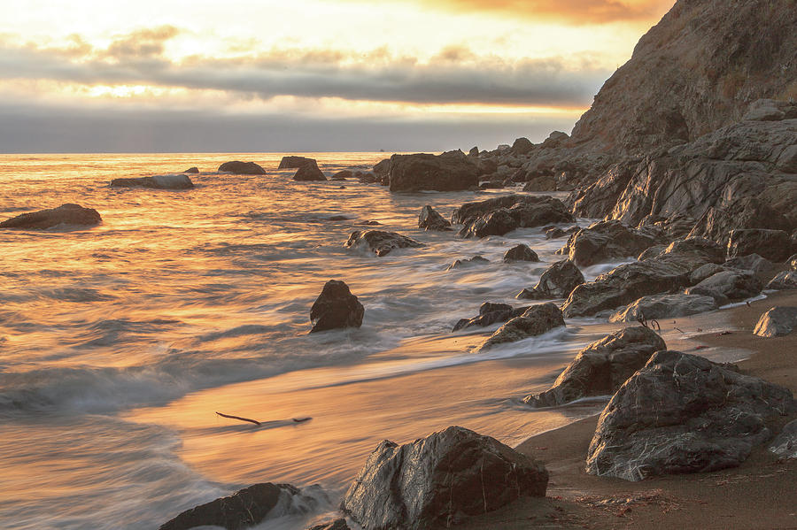 Sunset Photograph - Ragged Coast by Scott Hadley