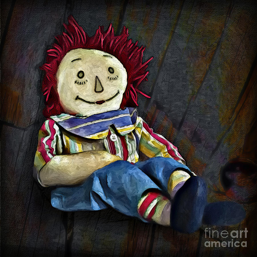 Doll Painting - Raggedy Andy Doll by Walt Foegelle