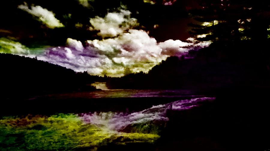Raging Androscoggin River At Rumford Falls Maine Digital Art