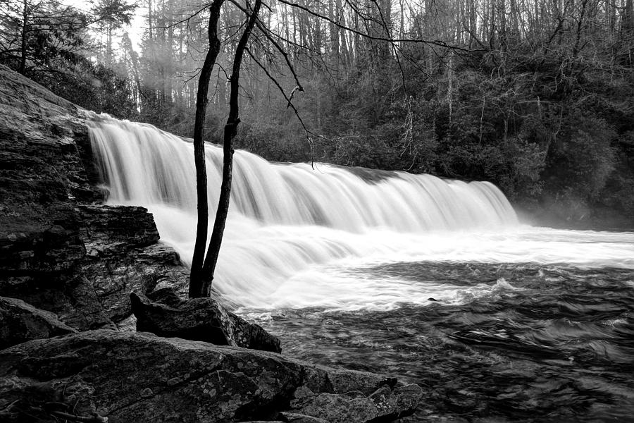 Raging Hooker Falls In Black and White Photograph by Carol Montoya