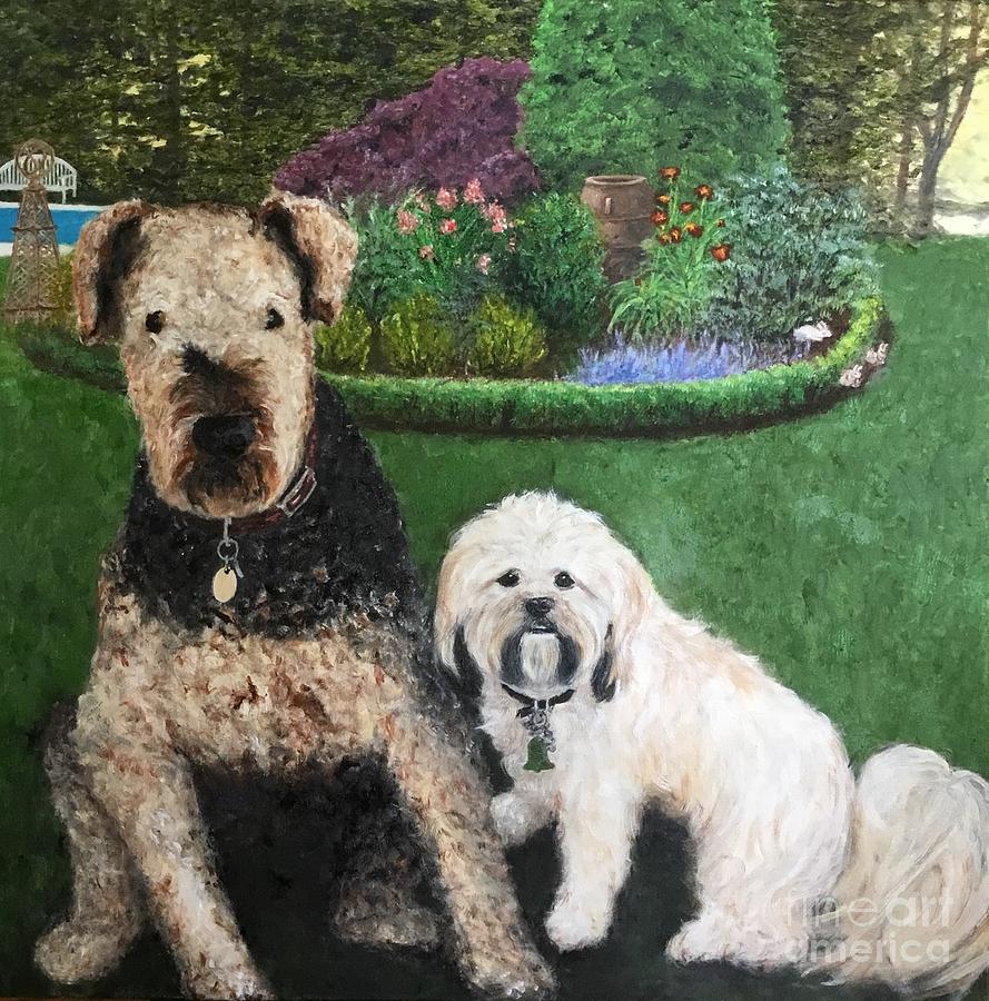 Dog Painting - Rags and Tommy by Diane Donati