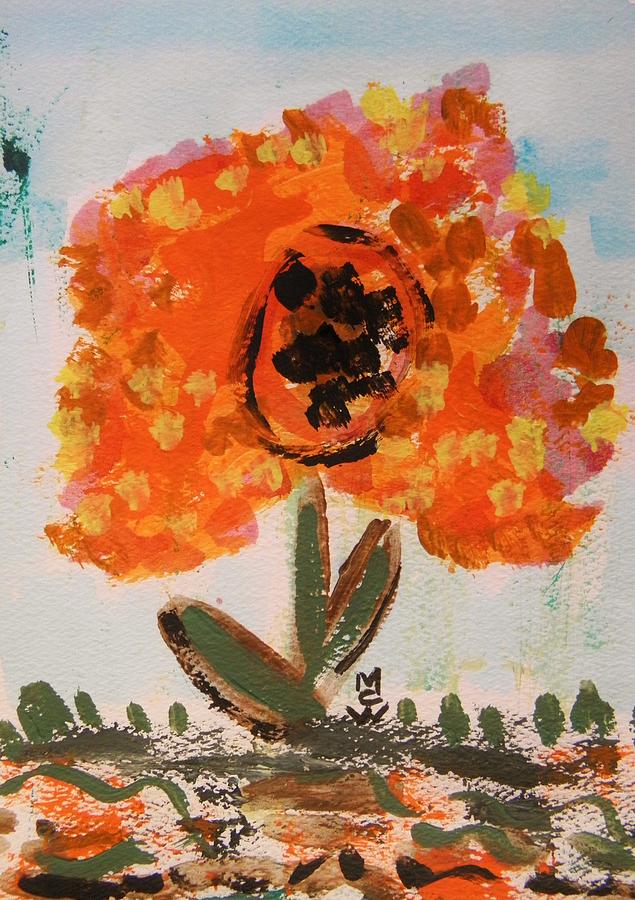 Rags-Flowers from the Flower Patch Painting by Mary Carol Williams