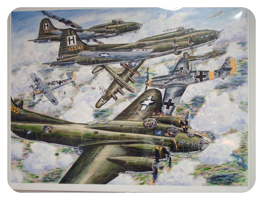 Aircraft Painting - Raid on Brunswick by James Beal Aircraft Painting - Raid on Brunswick by James Beal