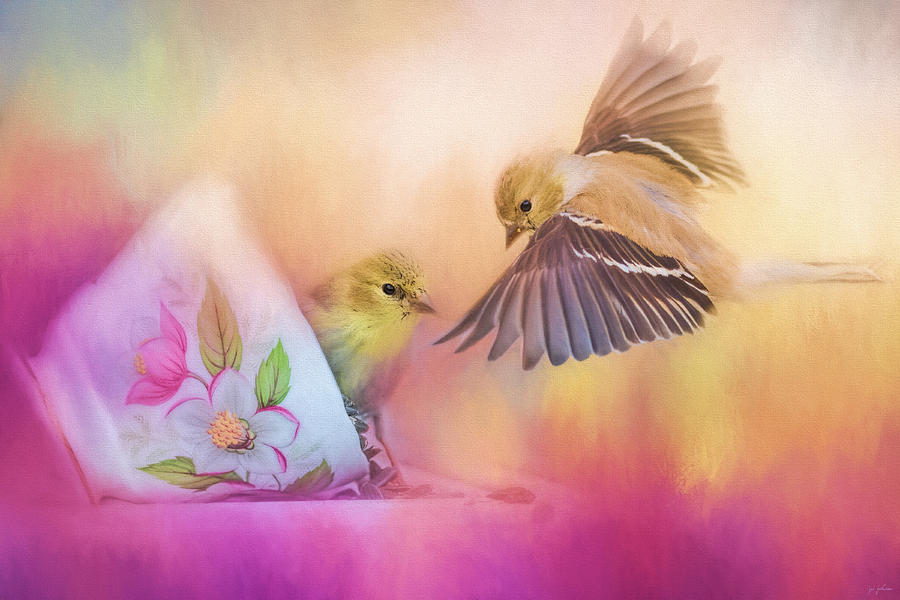 Bird Photograph - Raiding the Teacup - Songbird Art by Jai Johnson