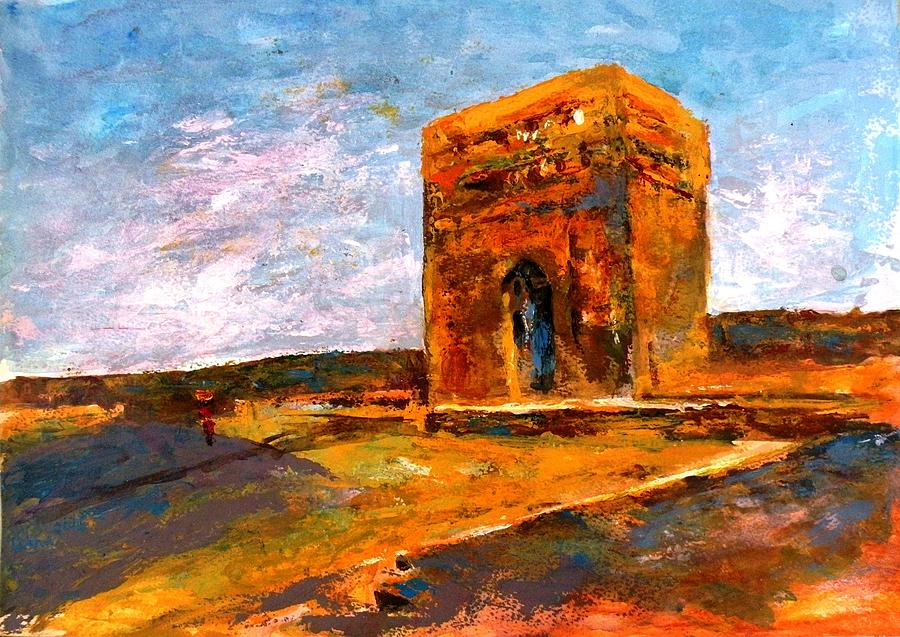 Raigad Fort 6 Painting by Uma Krishnamoorthy - Pixels