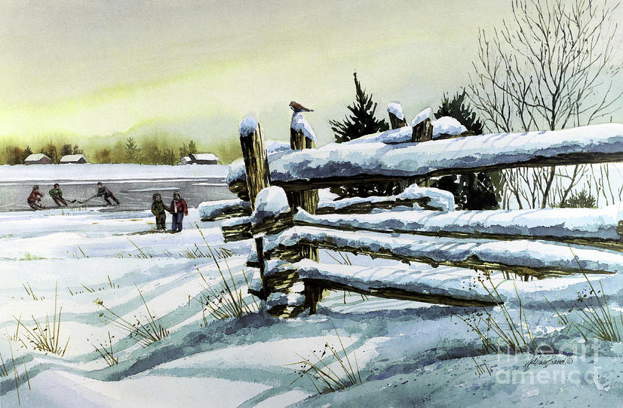 Rail Fence Painting by William Band