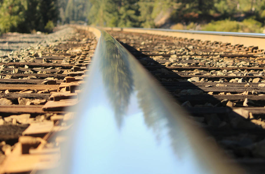Rail Reflections Photograph by Marnie Patchett