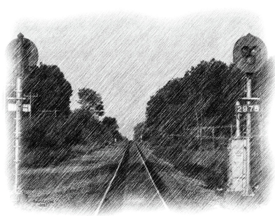 Rail Road Tracks Digital Art by Artful Oasis