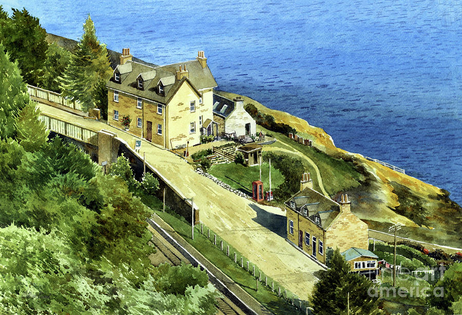 Rail Station Scotland Painting by William Band