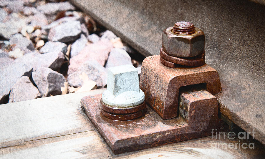 10058 Rail Track Brace Photograph by Colin Hunt