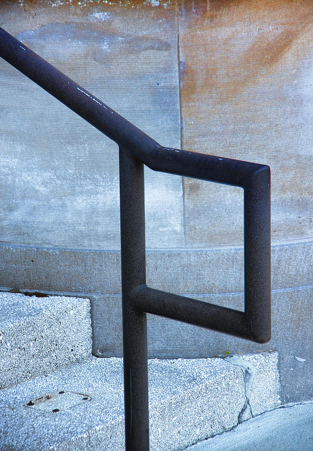 Railing and Step Abstract Photograph by Richard Rizzo
