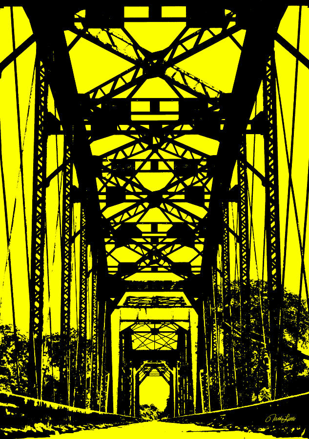 Railroad Bridge in Yellow Photograph by Nathan Little
