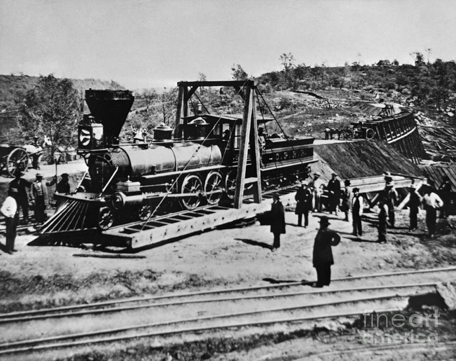 Railroad Construction, Topeka 1870 Photograph by Omikron