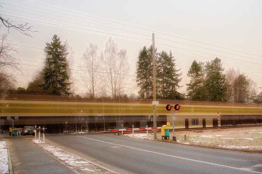 ...railroad Crossing.../long Exposure Photograph by Aleksandrs Drozdovs